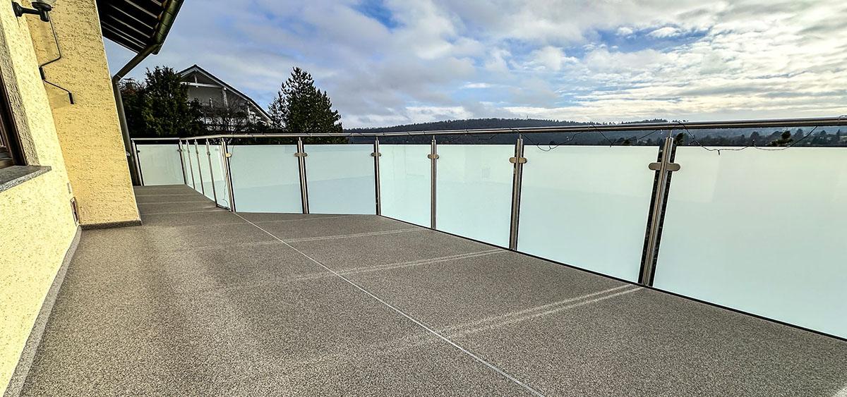 Edelstahl Balkongel&auml;nder Glatten - ↗️Schmid-Jakobs.de: ✓Gel&auml;nderbau, Aluminium Sichtschutz, Treppengel&auml;nder, Terrassendach