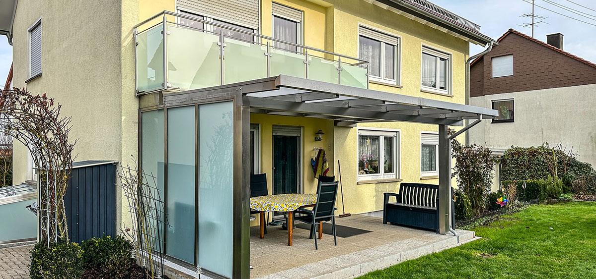 Edelstahl Balkongeländer Beuren - ↗️Schmid-Jakobs.de: ✓Treppengeländer, Geländerbau, Aluminium Sichtschutz, Terrassendach