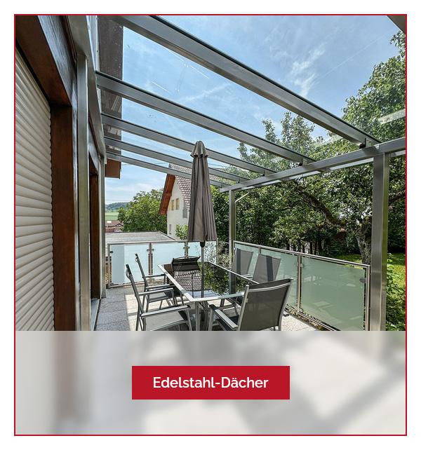 moderne Balkon-&Uuml;berdachung aus Glas